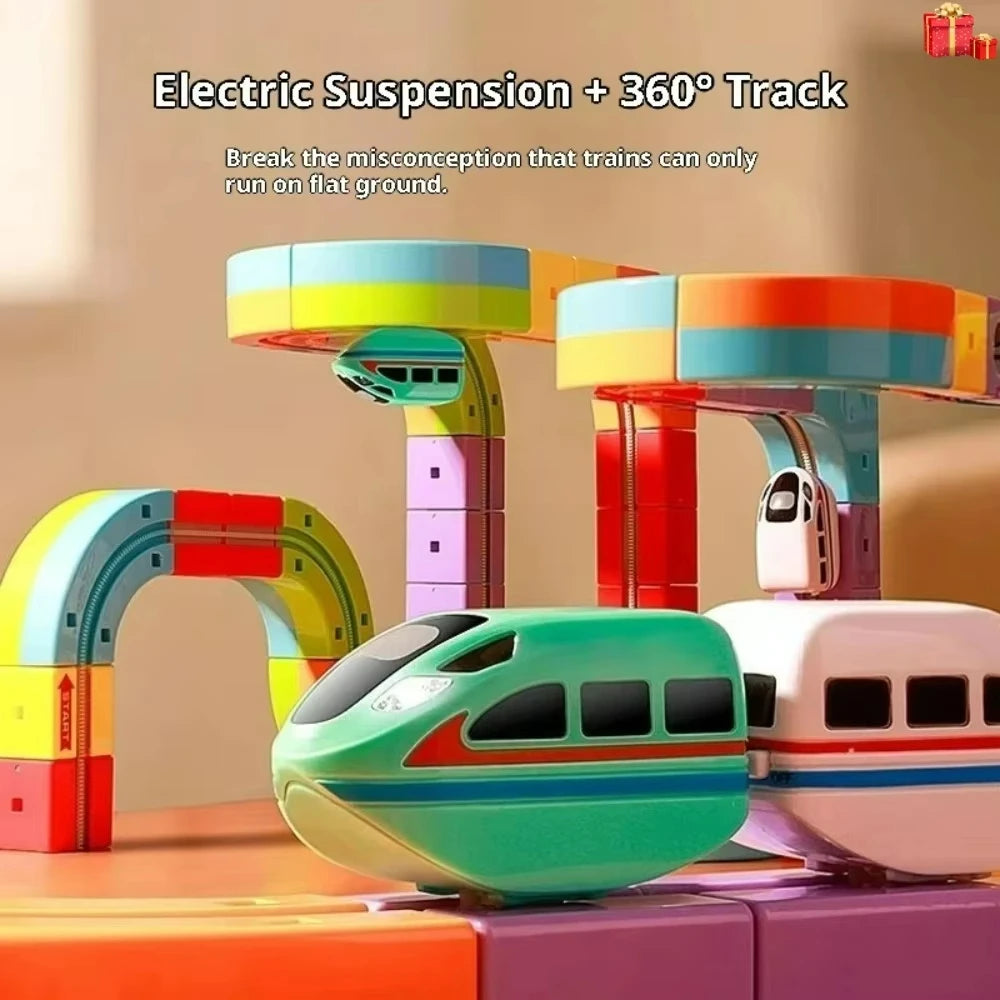 Electric Track Building Set assembled