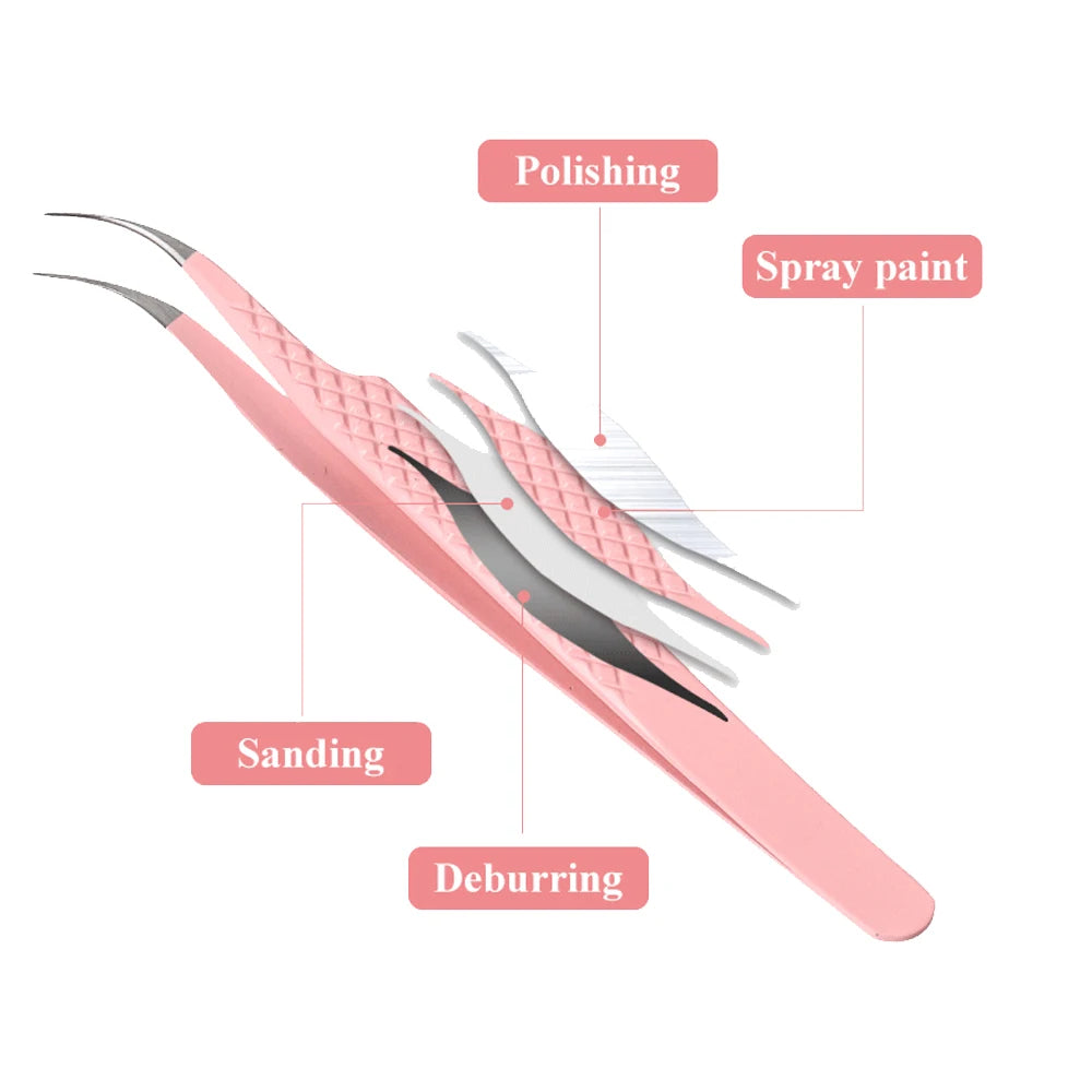 Elvoria LashPoint Precision Tweezers colour variety