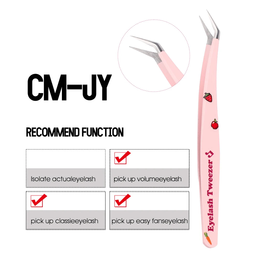 Roselle LashGrip Precision Tweezers size reference