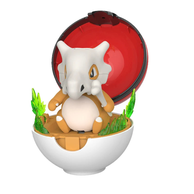Cute Pokemon Figure Meowth Pokeball Pikachu Bulbasaur Eevee Charmander Squirtle Pocket Monster Elf Deform Poke Ball Toy Ornament