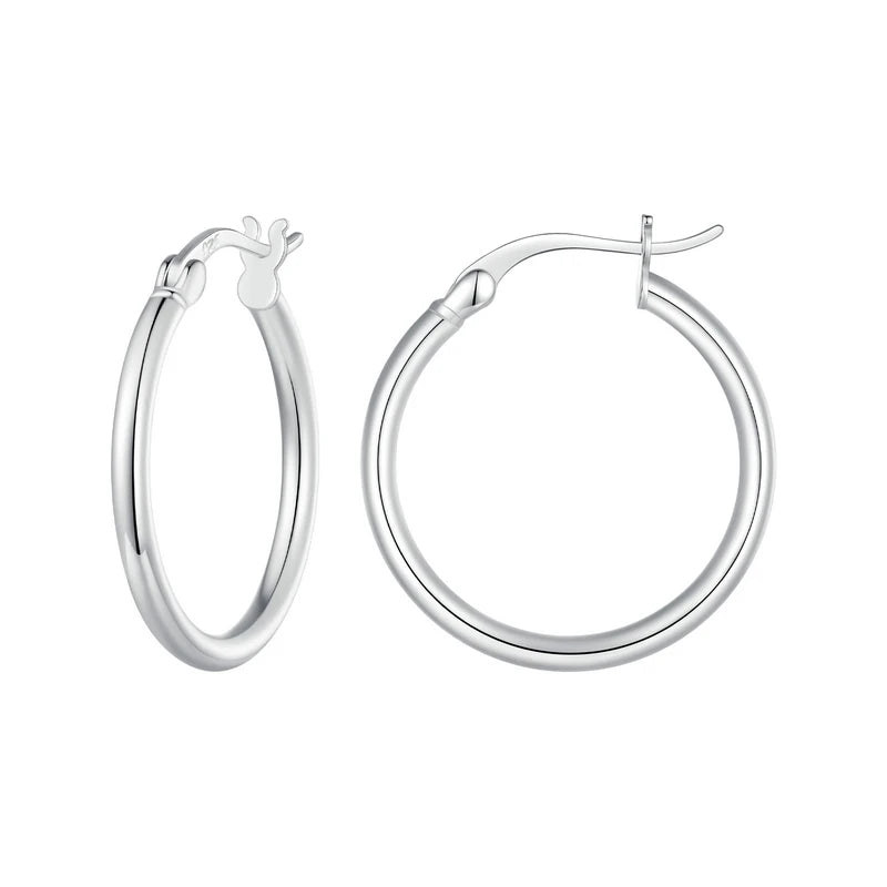 BAMOER Glossy Tube Hoop Earrings packaging