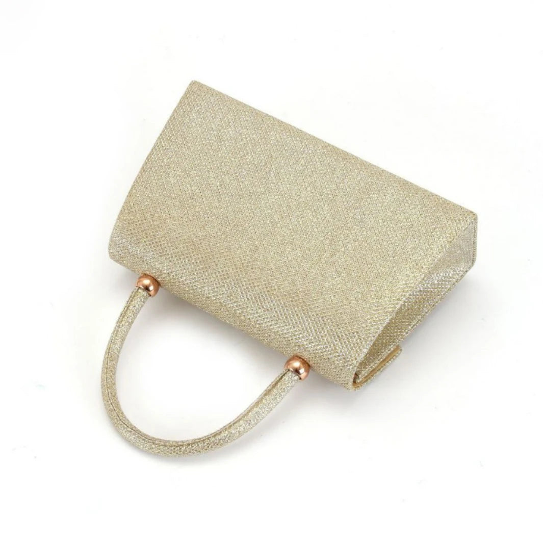 Women's Pleated Evening Bag - Gold