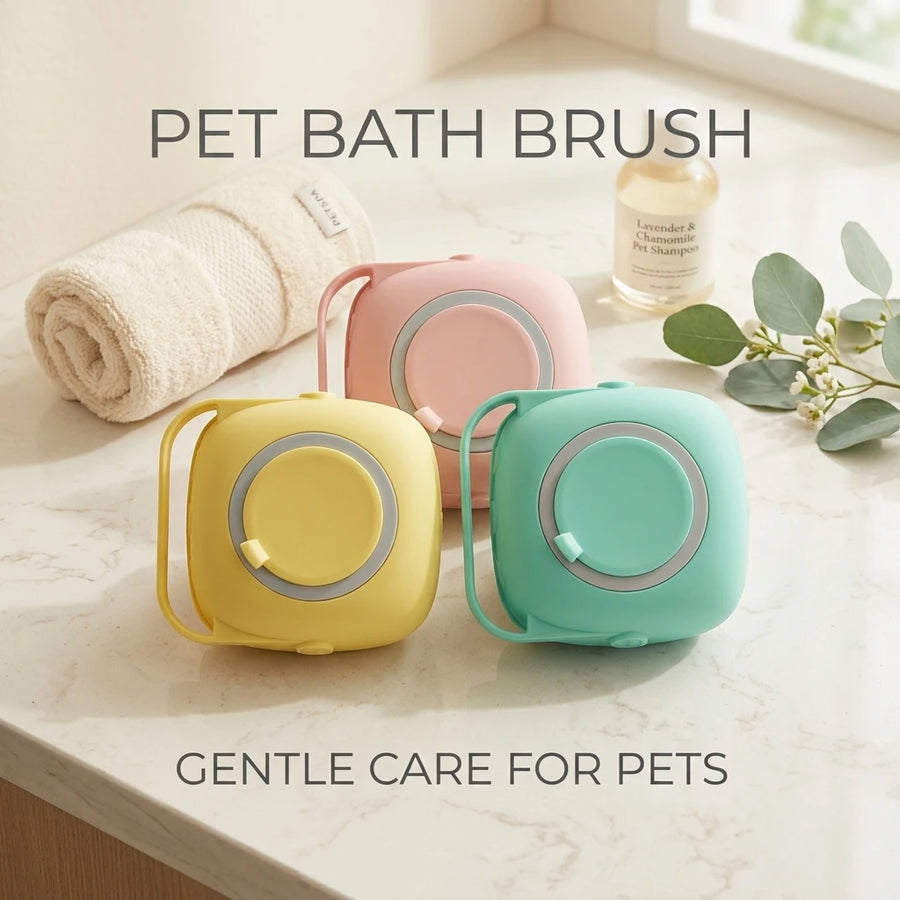 Silicone Pet Bath Brush Set