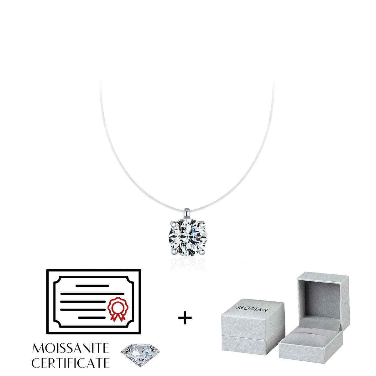 MODIAN Moissanite Choker Necklace close-up