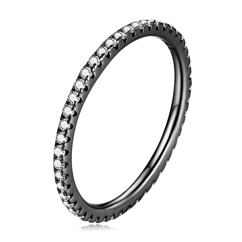 BAMOER Full Paved Eternity Band gift presentation