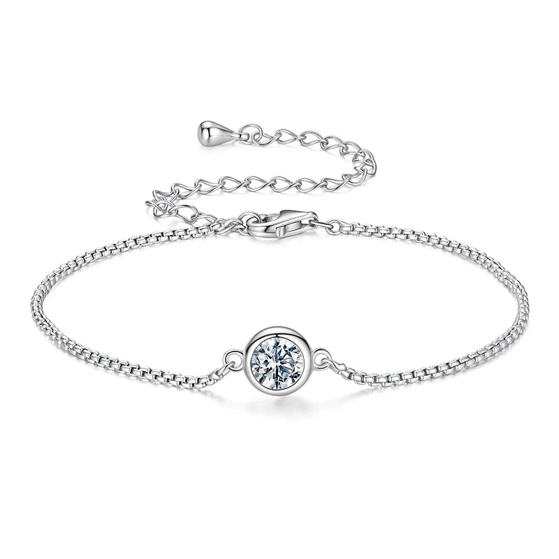BAMOER Moissanite Knot Bracelet