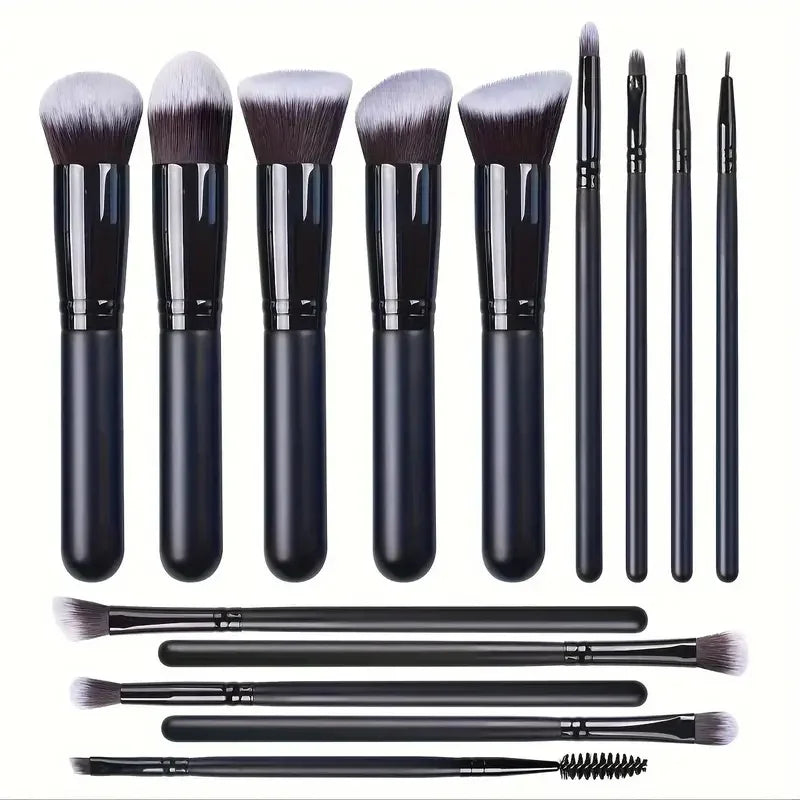 14-Piece Soft Fluffy Contour & Sculpting Brush Set size reference