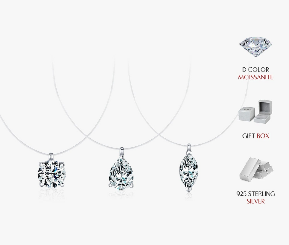 MODIAN Moissanite Choker Necklace - Style 2