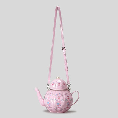 Novelty Teapot Bucket Bag - Pink