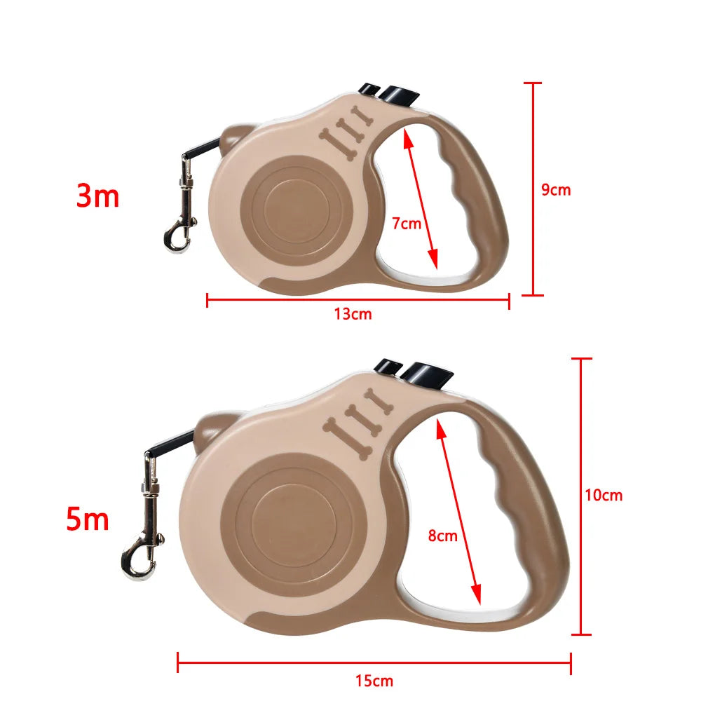 Retractable Pet Leash - Black and Grey
