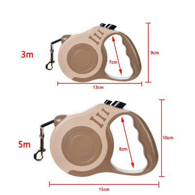 Retractable Pet Leash - Black and Grey