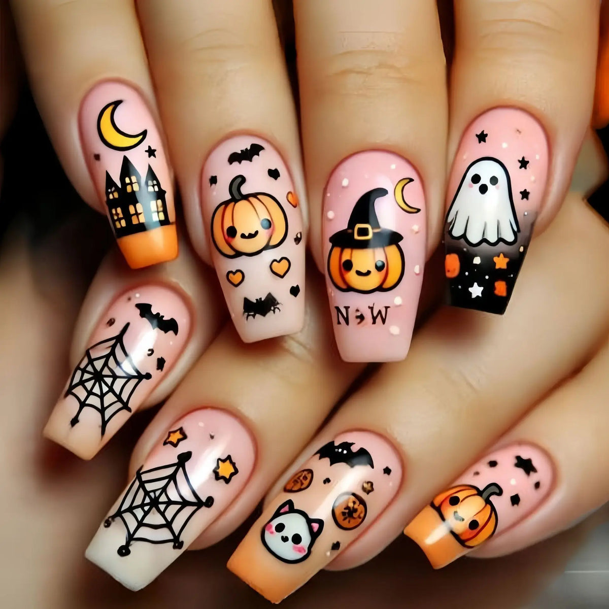 Crimvella Nocturne Nails 24pc Long Dark Red Halloween Press-On Nails