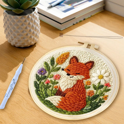 DIY Punch Needle Landscape Kit close-up