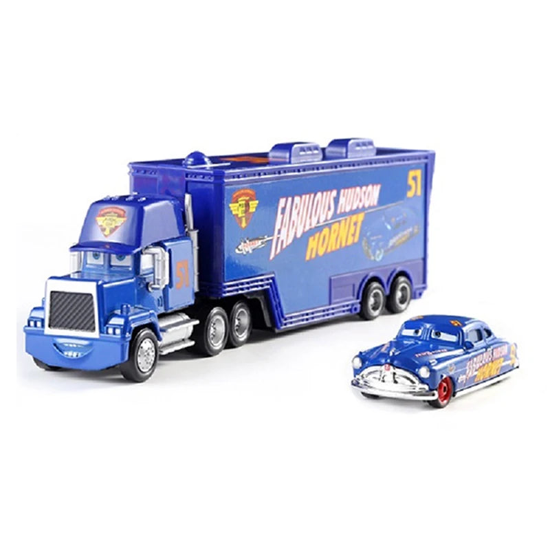 Pixar Cars Truck Birthday Gifts Mobilization Jackson Cool Sister Francisc Container Truck Set Car Model Toy Truck Ornaments