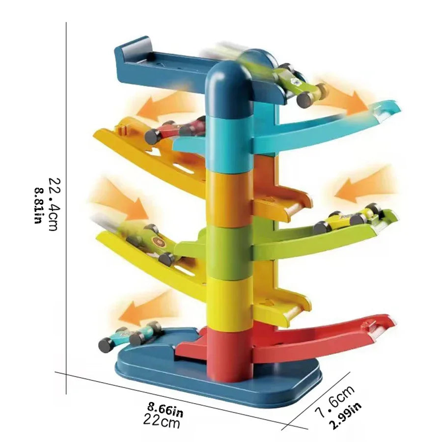 Gliding Track Car Set size reference
