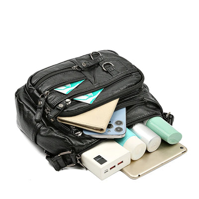 Large Capacity Commuter Messenger Bag interior view