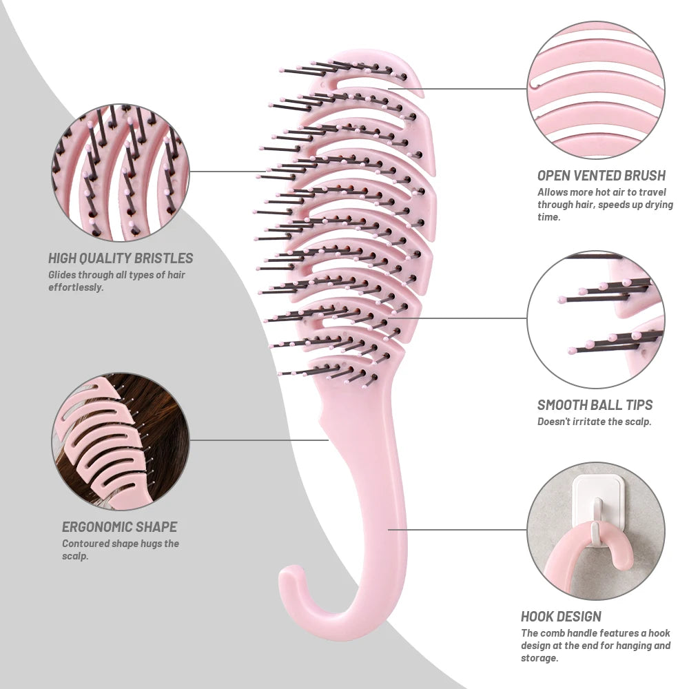 Velmora GlideBrush Detangling Hair Brush bristle detail