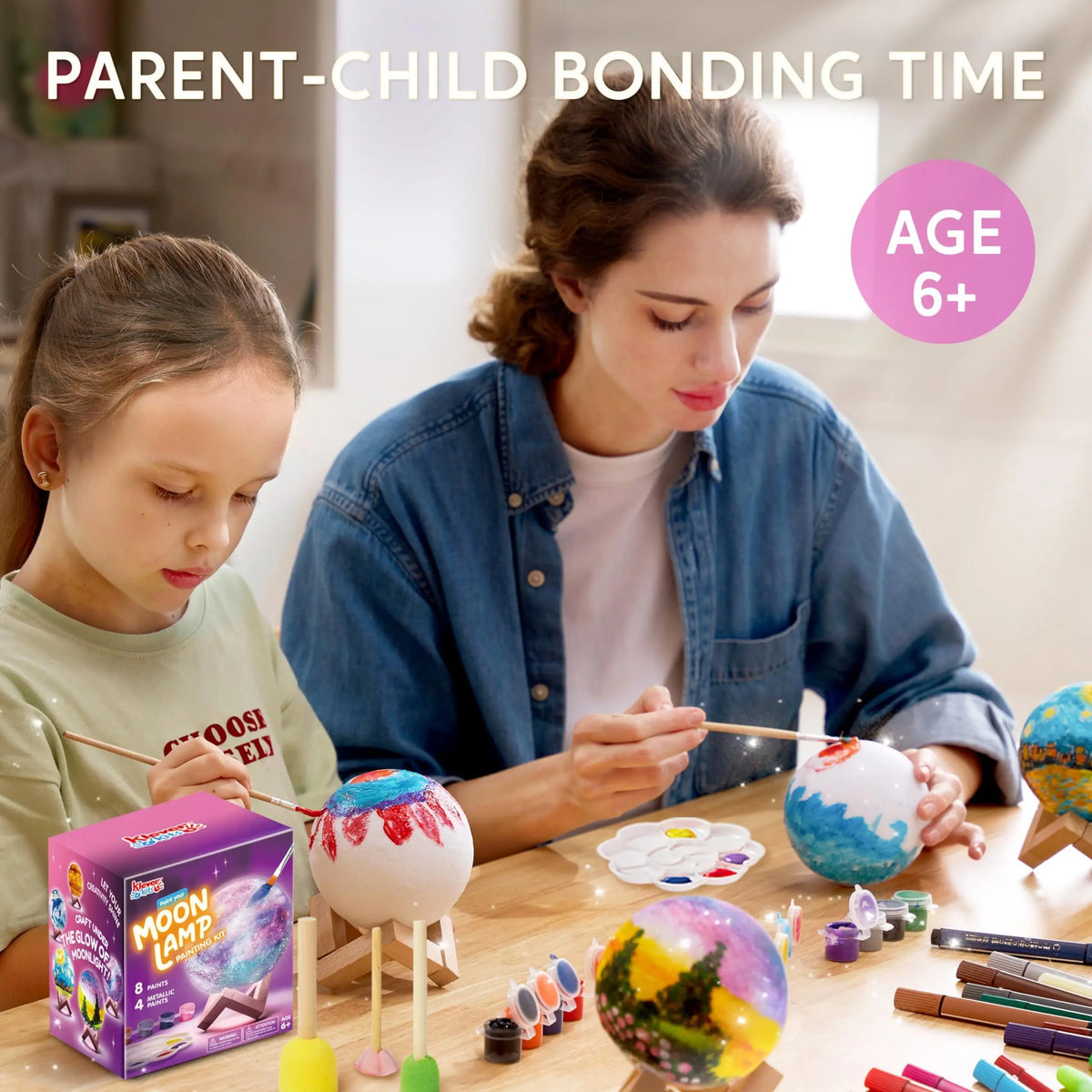JOYFY DIY Moon Lamp Craft Kit components