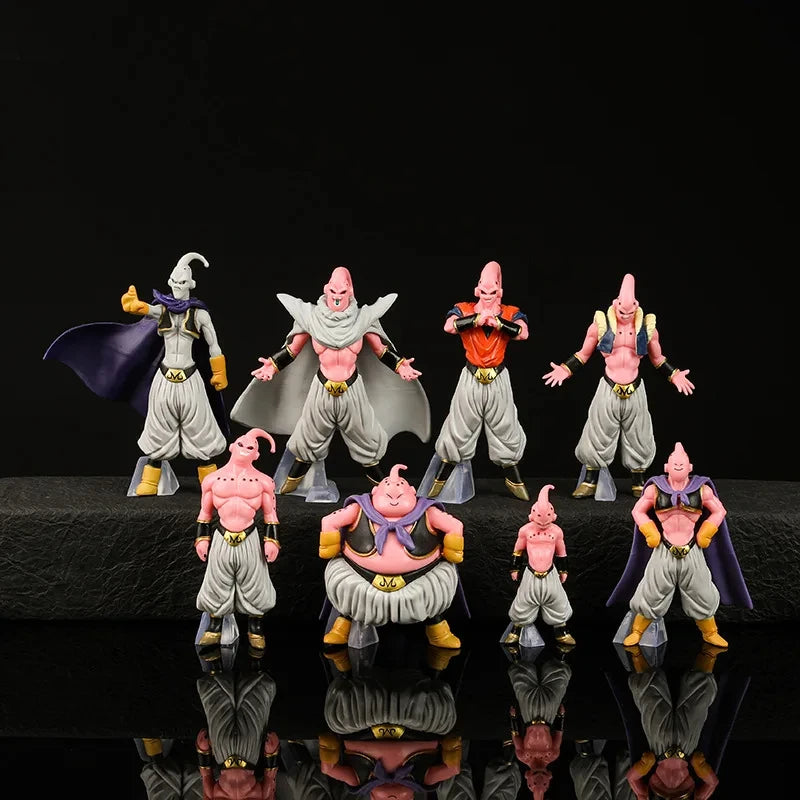 New 8pcs/Set Dragon Ball Z Anime Figure Majin Buu  Fat Buu PVC Action Figures Collection Model Toys For Children Adult Gifts