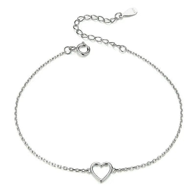BAMOER Dainty Heart Chain Bracelet