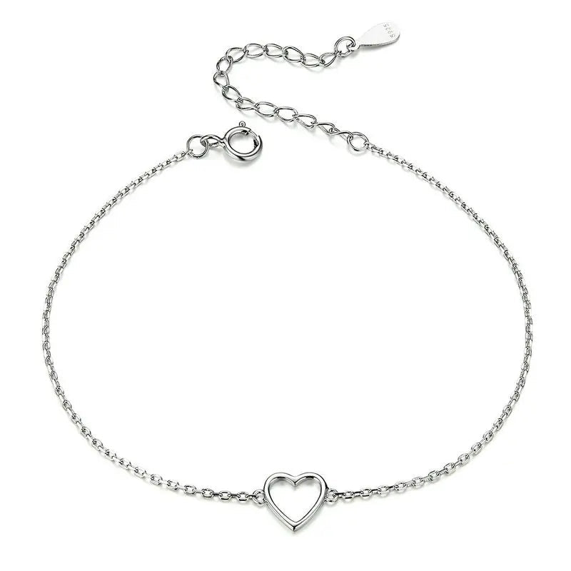 BAMOER Dainty Heart Chain Bracelet