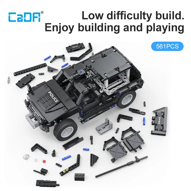 SUV Police Vehicle Building Block Set close-up