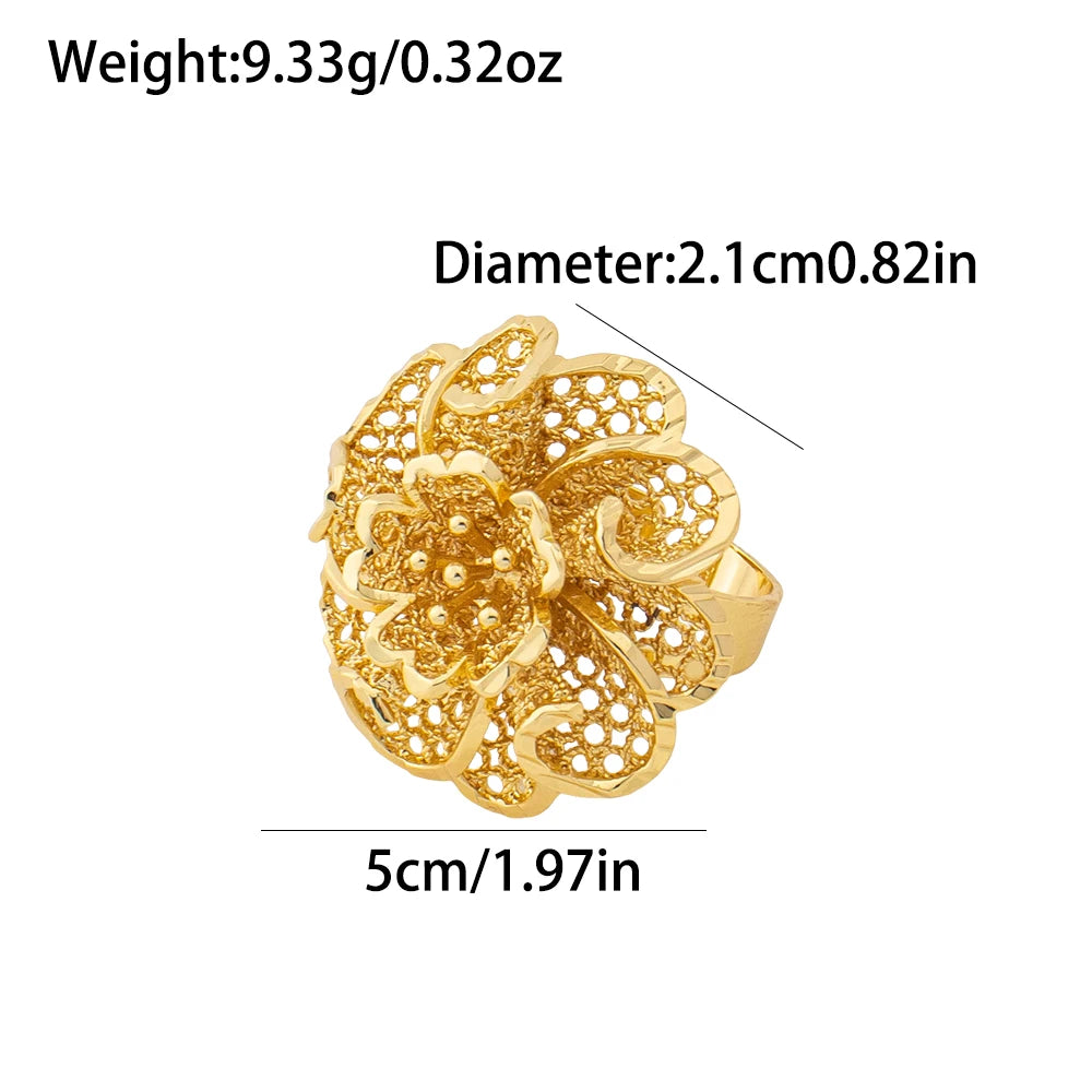 Vintage Filigree Flower Statement Ring - Design 2