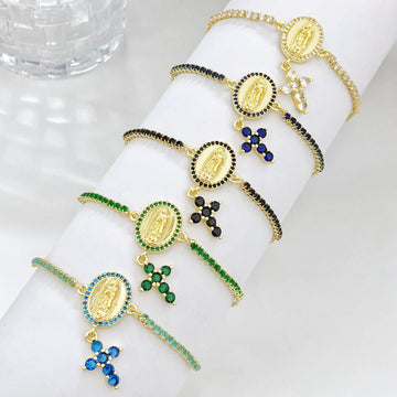 Virgin Mary Zirconia Bracelet