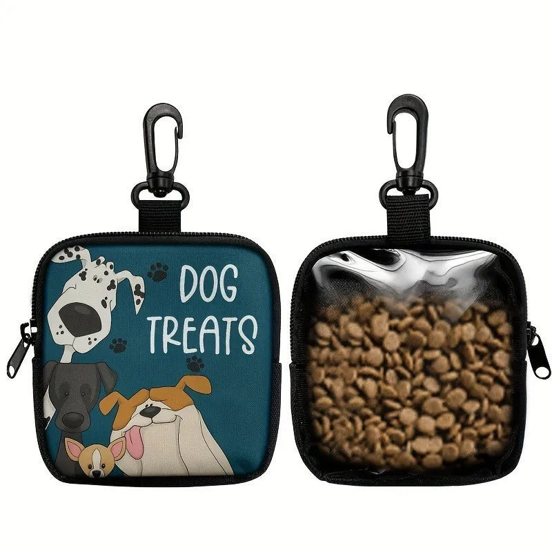 Clip-On Dog Treat Bag with treats