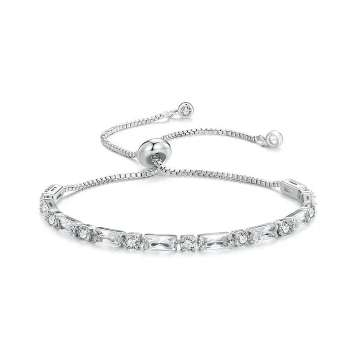 BAMOER Square Zirconia Chain Bracelet