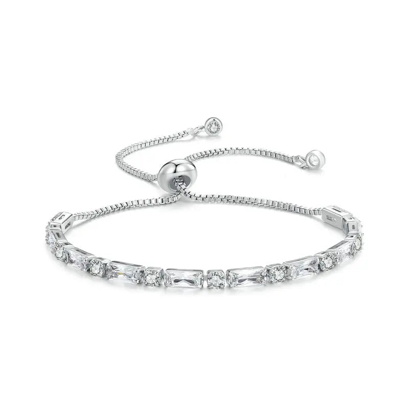 BAMOER Square Zirconia Chain Bracelet