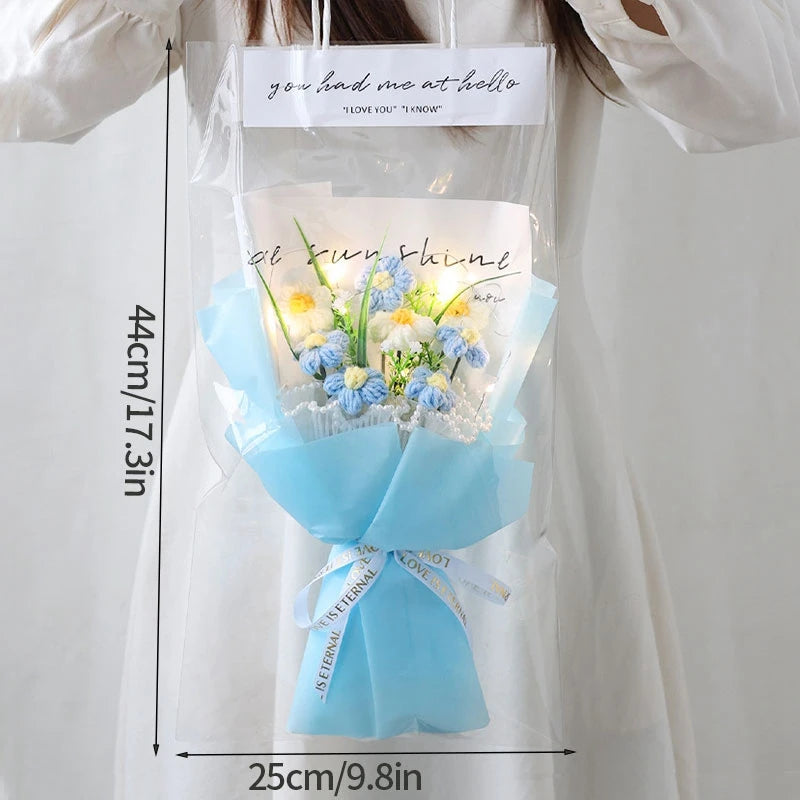 Handcrafted Yarn Floral Arrangement gift presentation