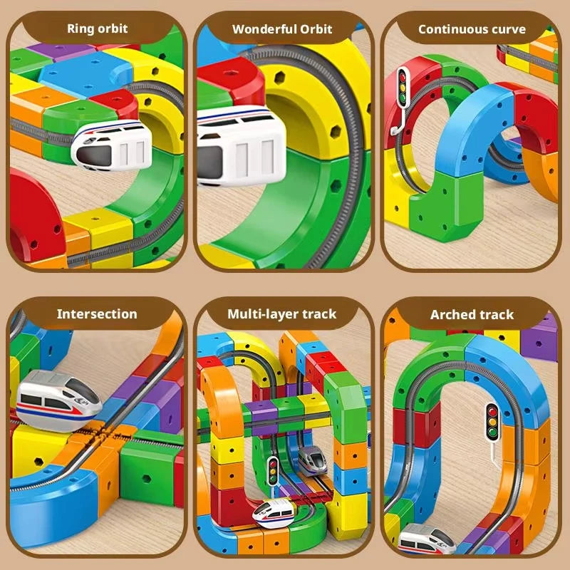 Magical Rail Train Building Cube USB charging