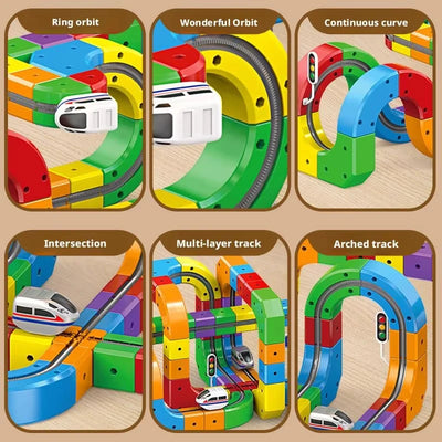 Magical Rail Train Building Cube USB charging