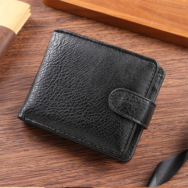 Men's Leather RFID Wallet size reference