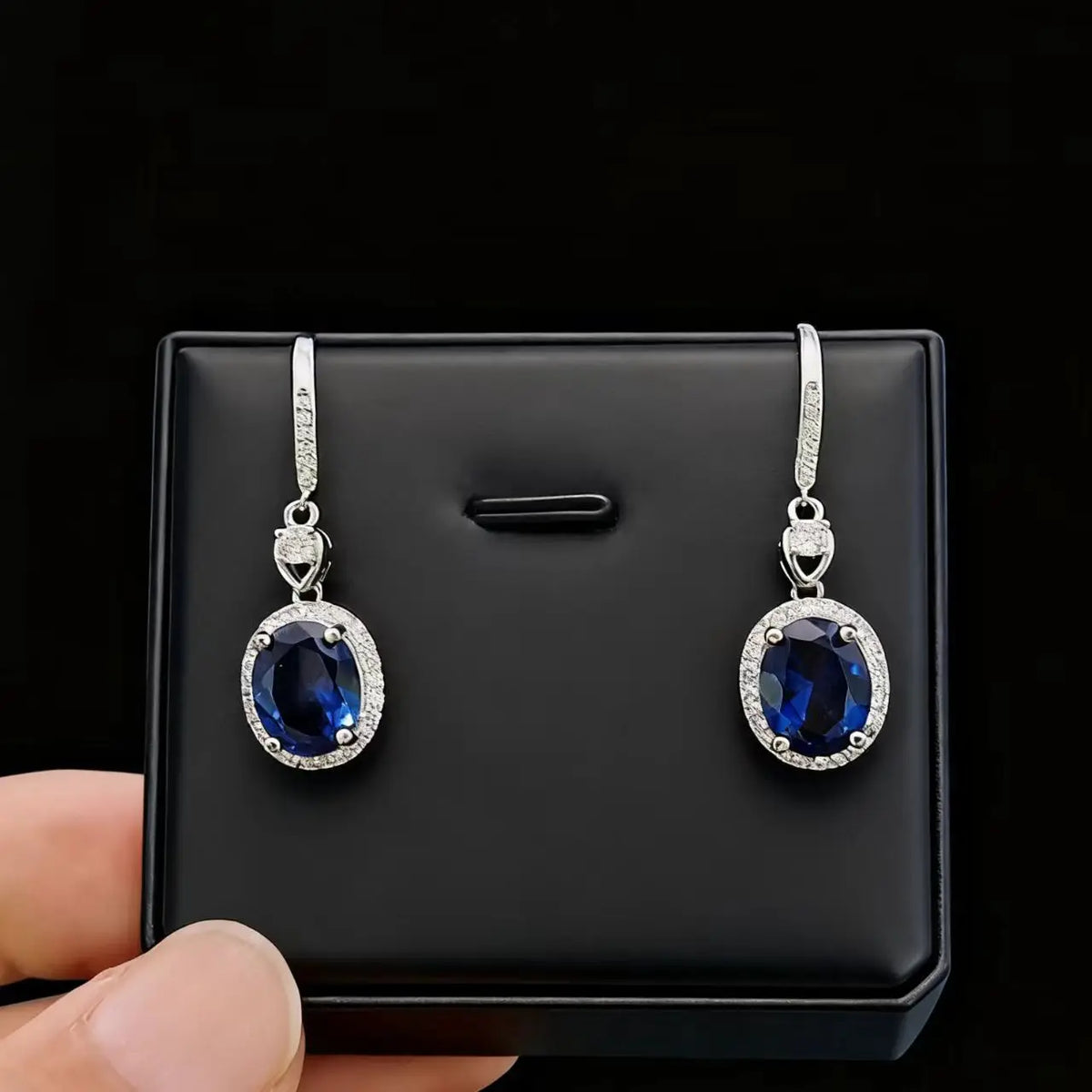 Veloria Gemstone Stud Earrings worn