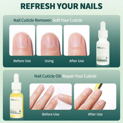 Nailpop Cuticle Care Kit in use