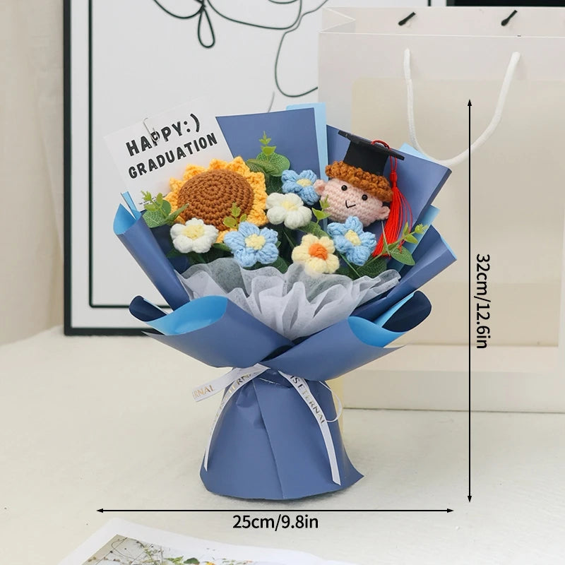 Handcrafted Yarn Floral Arrangement overview shot