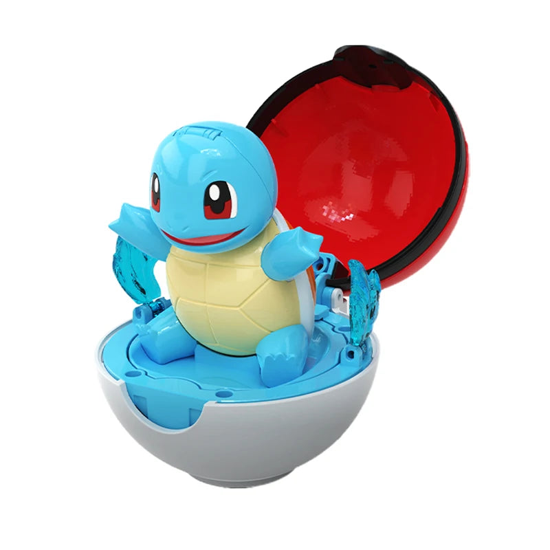 Cute Pokemon Figure Meowth Pokeball Pikachu Bulbasaur Eevee Charmander Squirtle Pocket Monster Elf Deform Poke Ball Toy Ornament