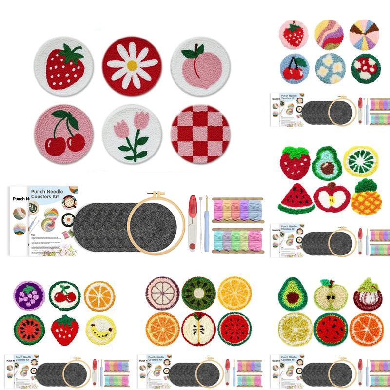 GATYZTORY Punch Needle Coaster Kit