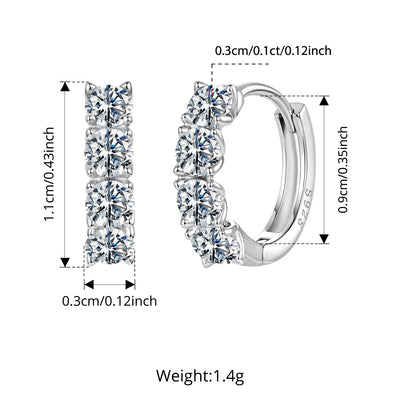 BAMOER Elegant Moissanite Stud Earrings gift presentation
