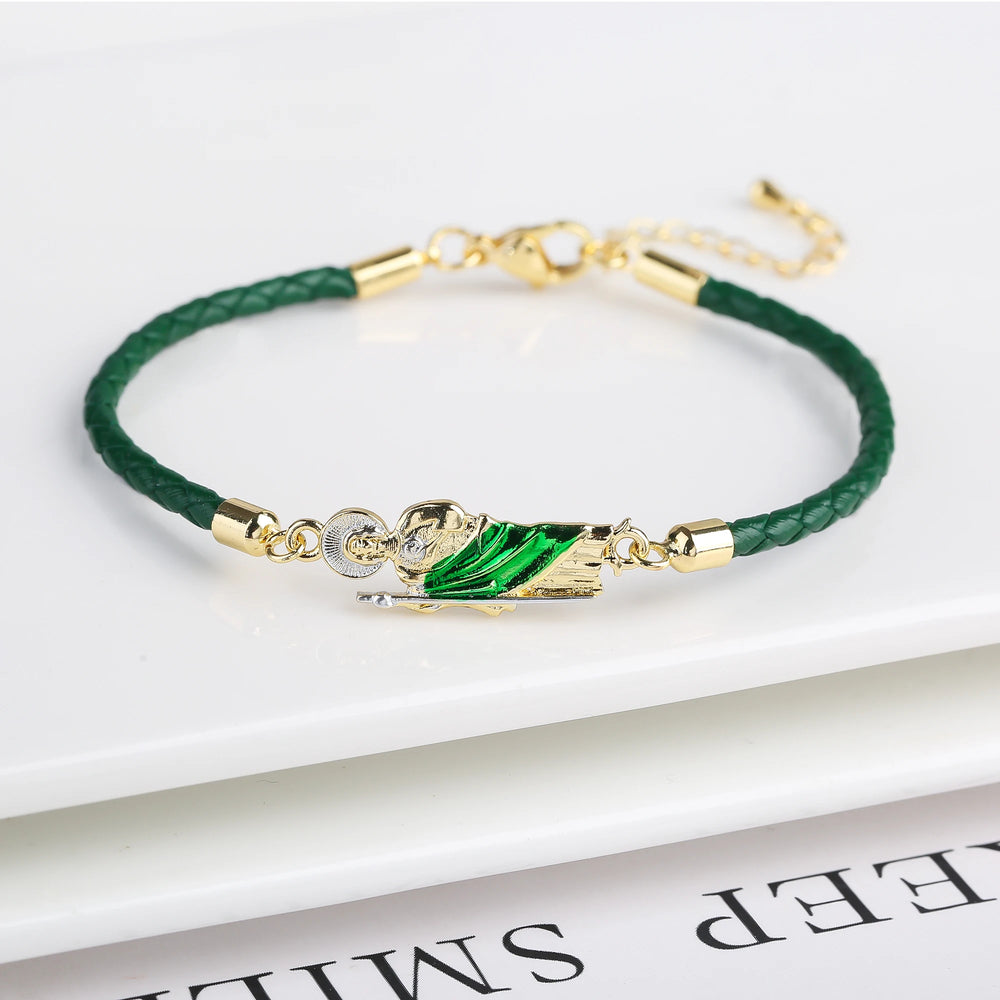 Braided Rope Religious Charm Bracelet