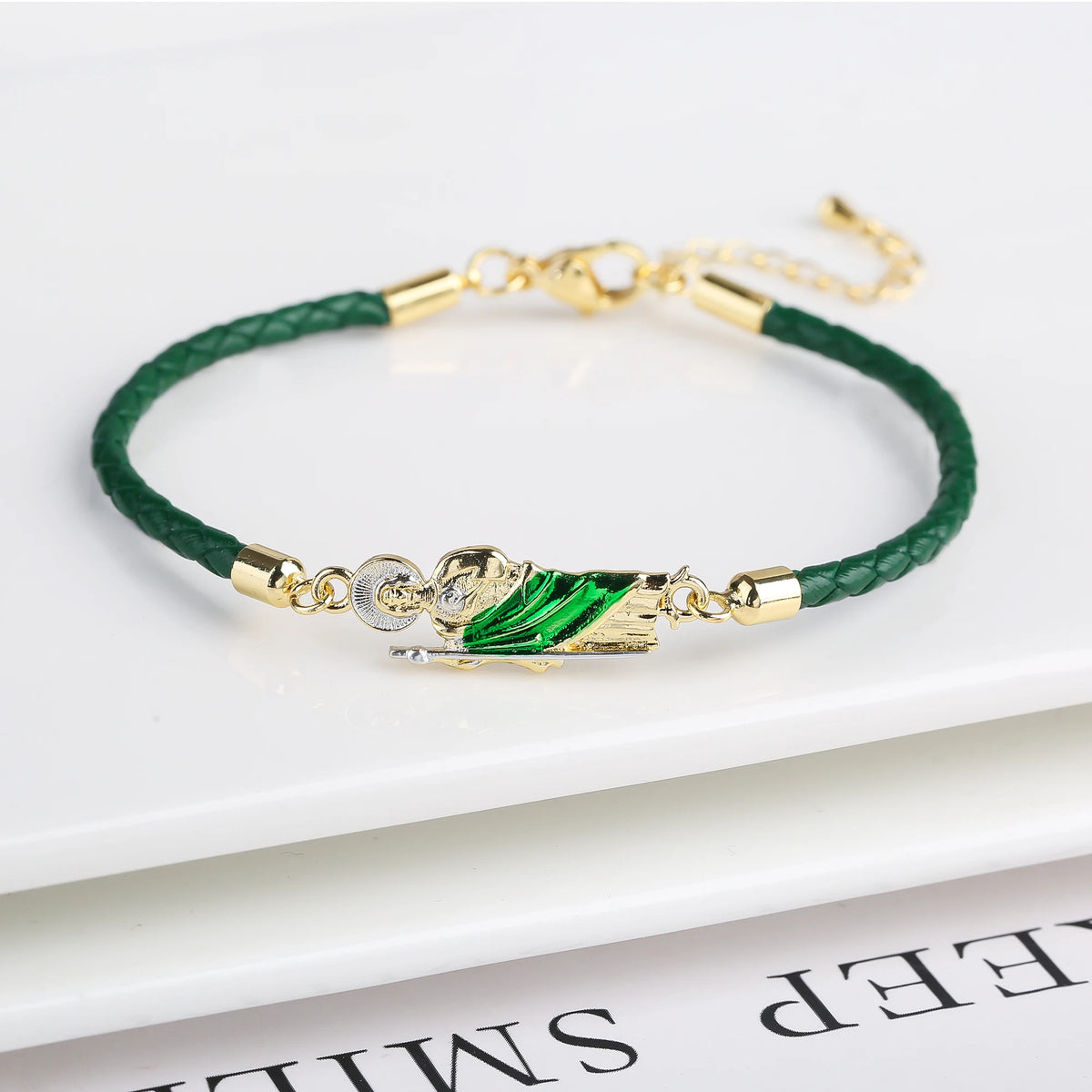 Braided Rope Religious Charm Bracelet