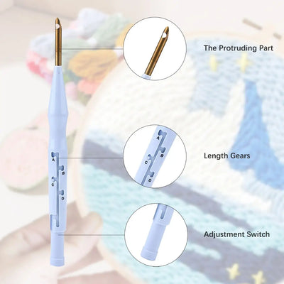 DIY Punch Needle Landscape Kit components