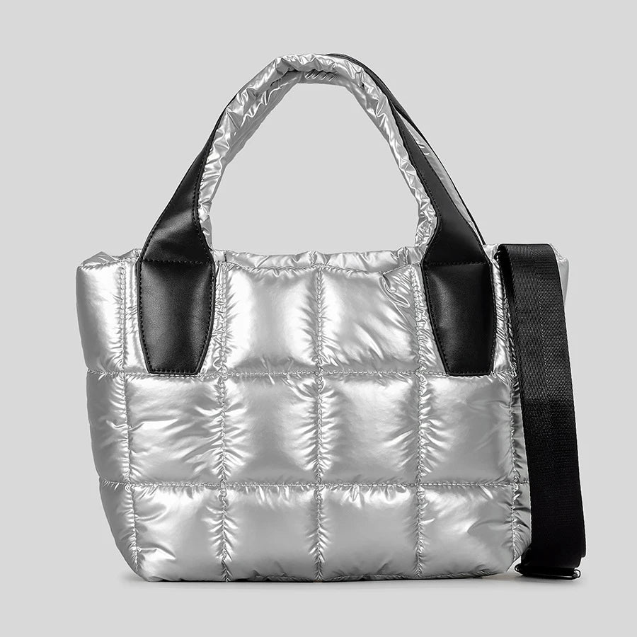 Quilted Puffer Crossbody Bag size comparison