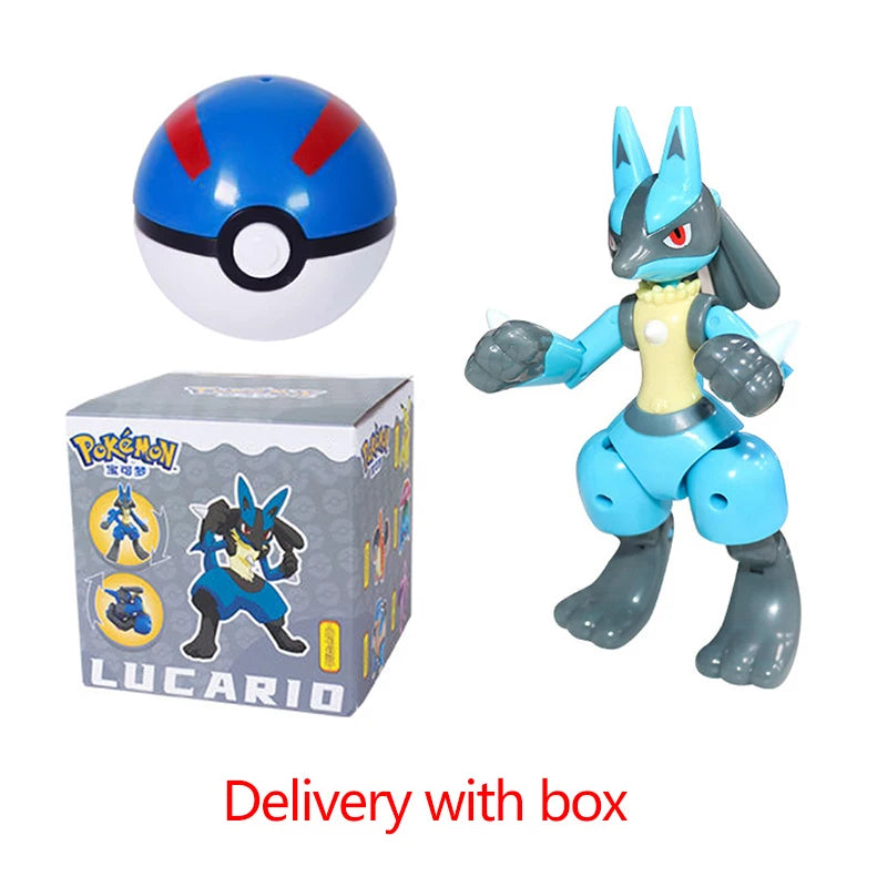 22 Styles Pokemon Action Figure Poke Ball Toy Doll Pikachu Eevee Gyarados Charizard Mew Mewtwo Elf Pocket Monster Pokeball Model