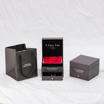 Nine Rose Gift Box Necklace box detail