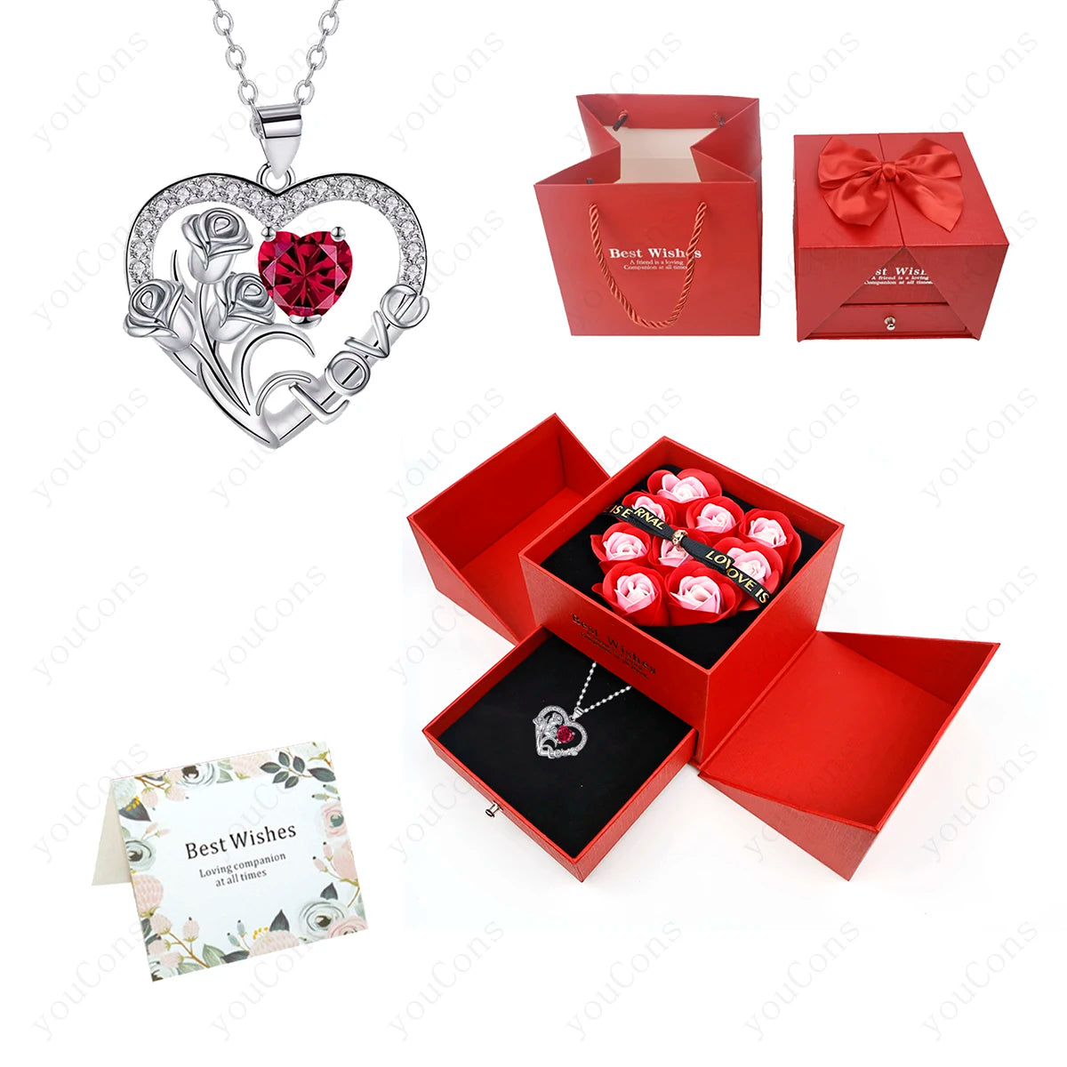 Zircon Heart Necklace overview shot