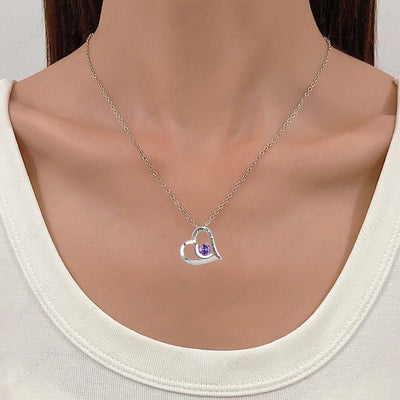 Heart Pendant Necklace worn