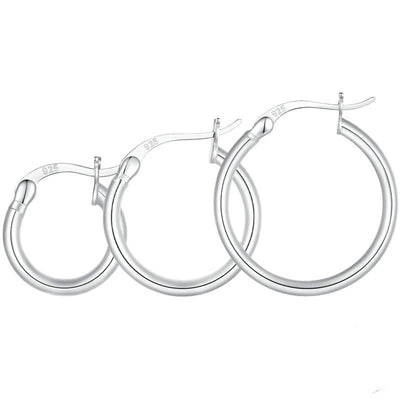 BAMOER Glossy Tube Hoop Earrings